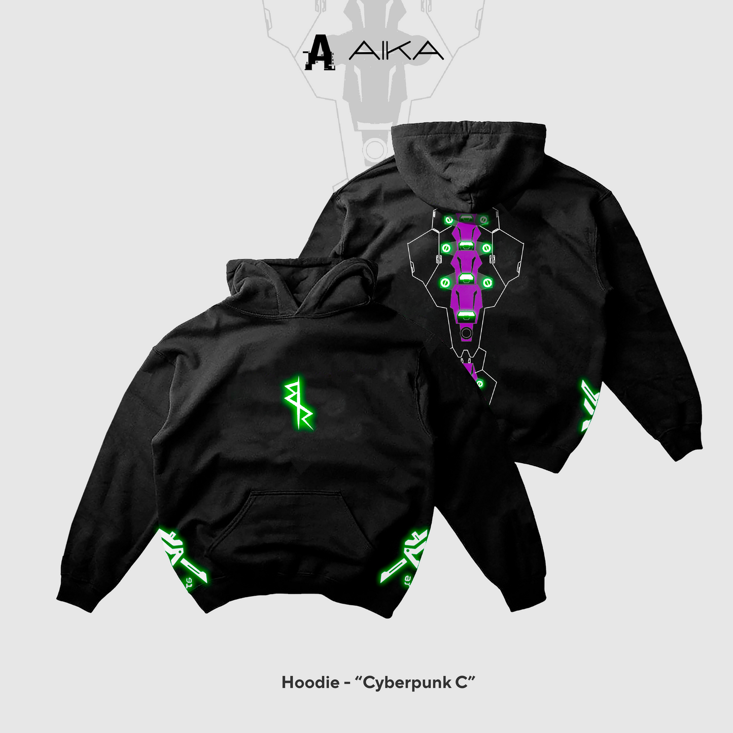 Hoodies Luminiscentes CyberPunk 1,2,3