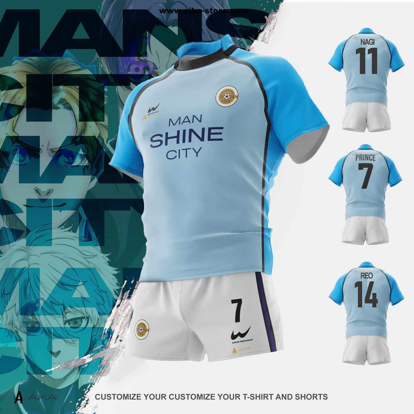 Set Blue Lock - Man shine CITY