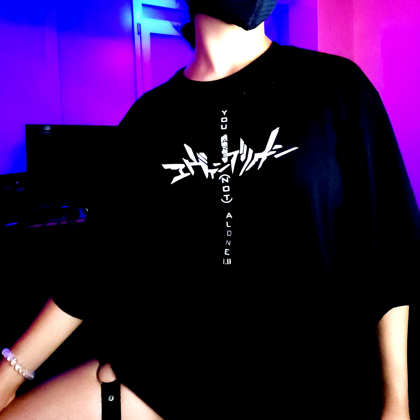 Oversize Luminescent & reflective Evangelion T-shirt