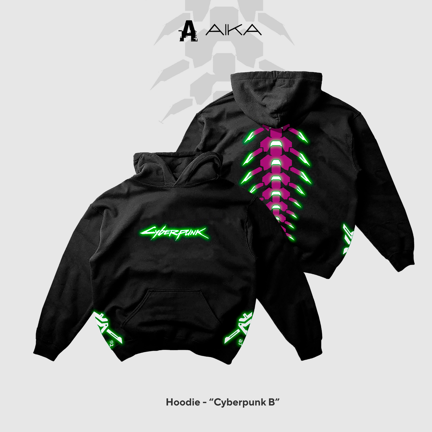 Hoodies Luminiscentes CyberPunk 1,2,3