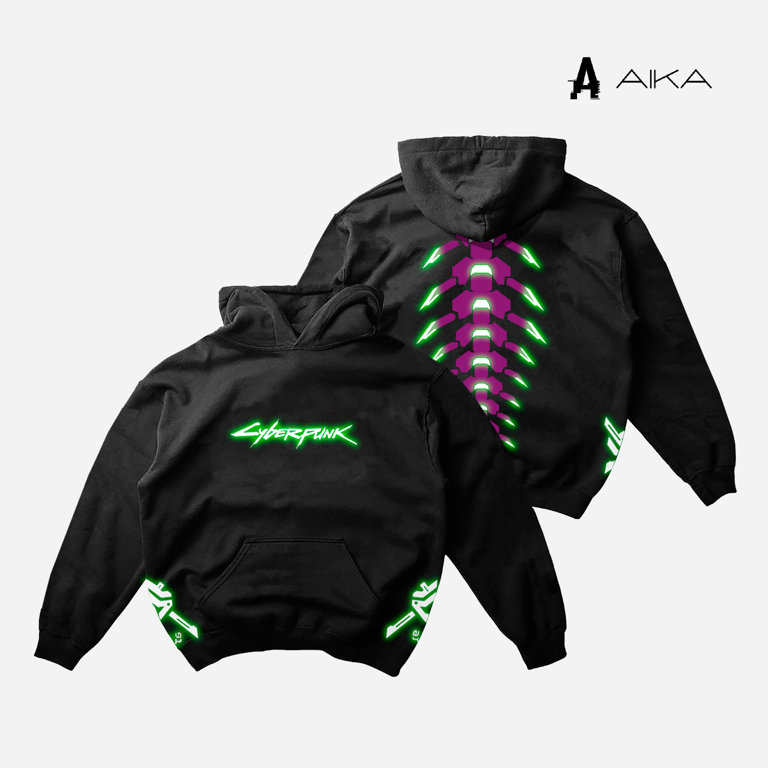 Hoodie Oversize Luminiscente CyberPunk