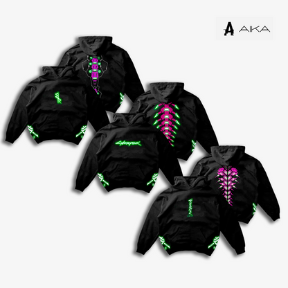 Hoodies  Luminiscentes CyberPunk 1,2,3