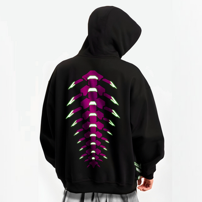 Hoodie Oversize Luminiscente CyberPunk